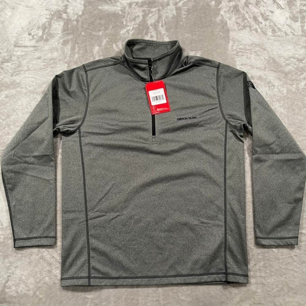 The North Face Sweater Mens Large Gray 1/4 Zip Fleece Tech NEW